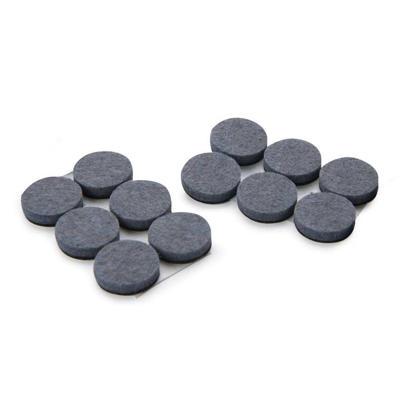 Heavy Duty Self-Stick Felt Pads - 1-1/2" - Round - 12 Piece